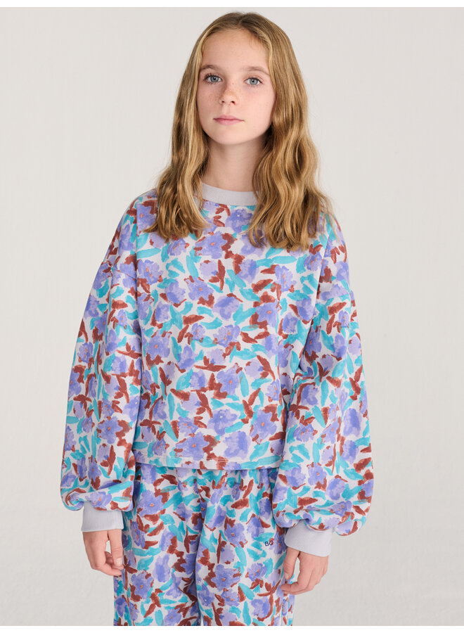 Bobo Choses - Watercolor all over cropped sweatshirt - Lavender