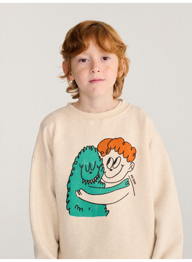Bobo Choses - Hug hairy monster sweatshirt - Beige