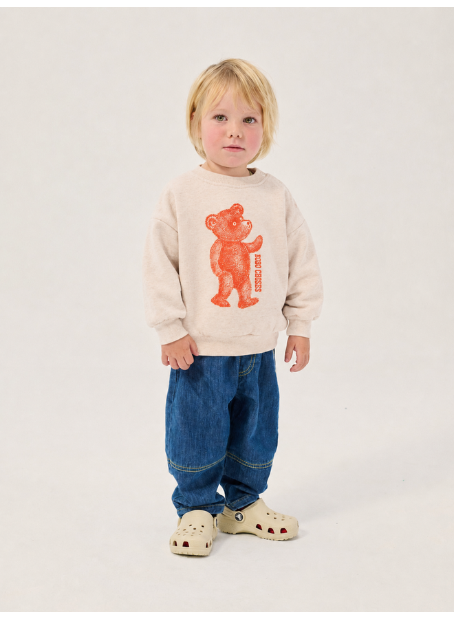 Bobo Choses - Taxi saurus tag denim pants - Midnight blue