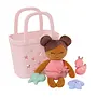 LullaBaby - Bath doll w/ accessories in a basket -Brown hair - Playset
