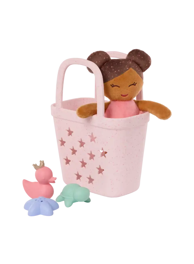 LullaBaby - Bath doll w/ accessories in a basket - Playset