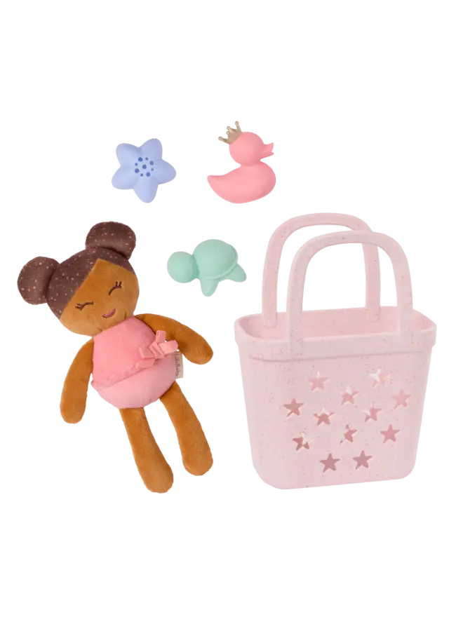 LullaBaby - Bath doll w/ accessories in a basket - Playset