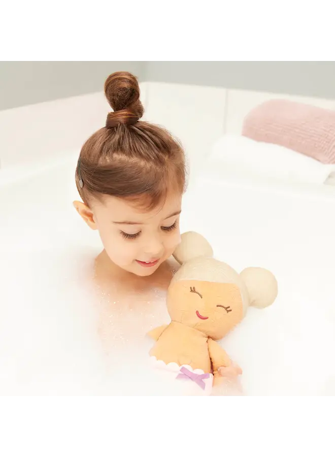 LullaBaby - Plush blonde hair girl bath doll & accessory