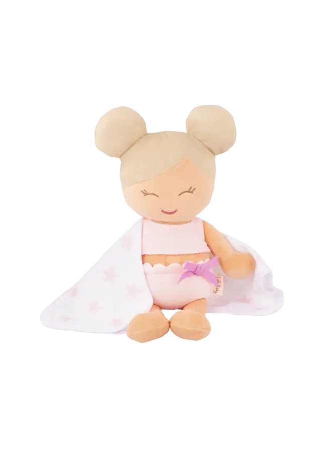 LullaBaby - Plush blonde hair girl bath doll & accessory