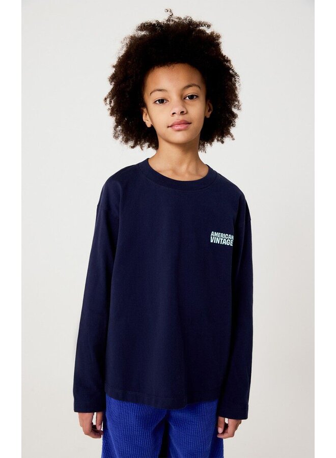 American Vintage - Gixy t-shirt ML - Navy