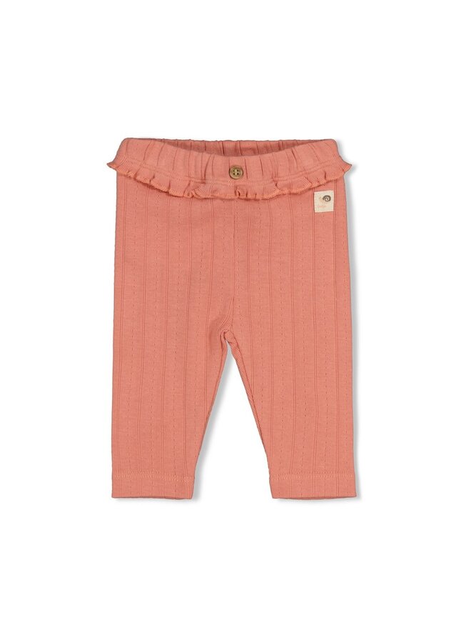 Legging pointelle rib - Forest garden - Roze