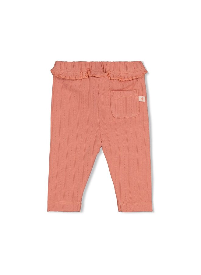 Feetje - Legging pointelle rib - Forest garden - Roze