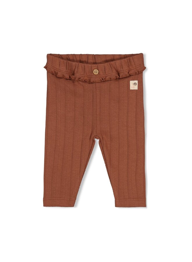 Legging pointelle rib - Forest garden - Bruin
