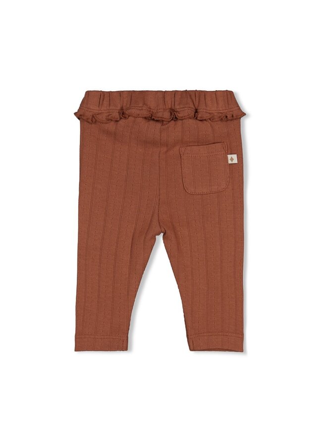 Feetje - Legging pointelle rib - Forest garden - Bruin