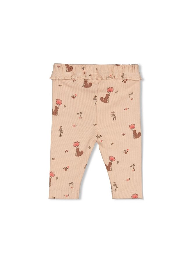Feetje - Legging rib AOP - Forest garden - Zand