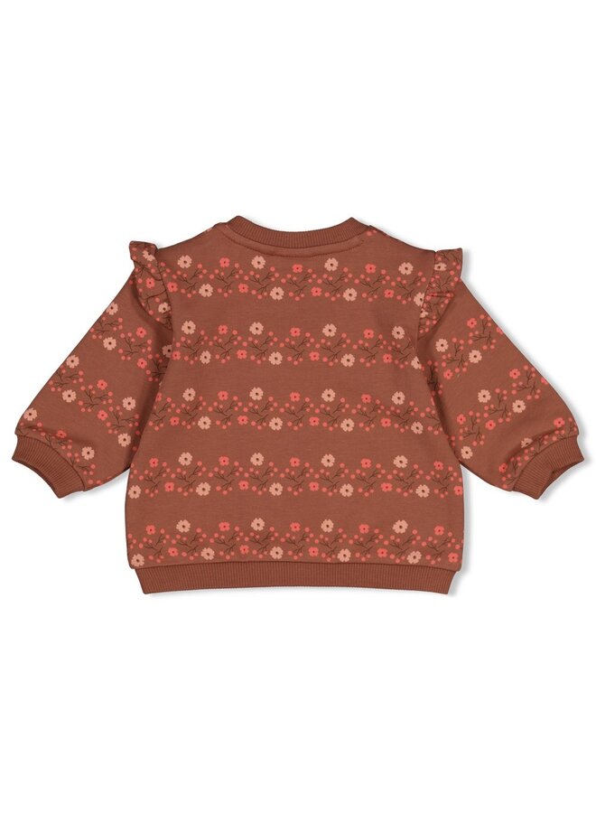 Feetje - Sweater AOP relaxed fit - Forest garden - Bruin