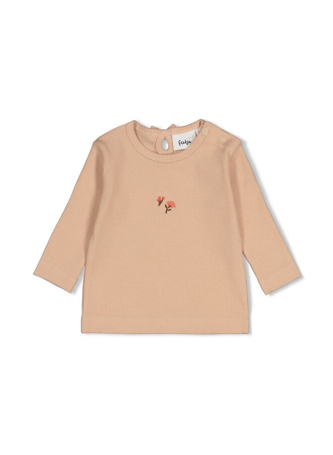 Feetje - Longsleeve rib - Forest garden - Zand