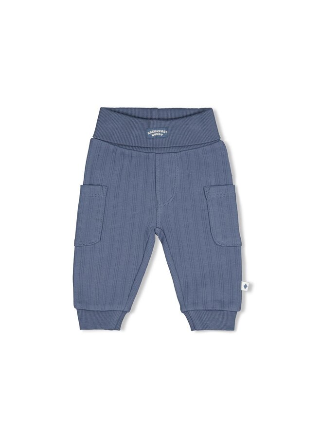 Broek rib - Breakfast buddy - Blauw