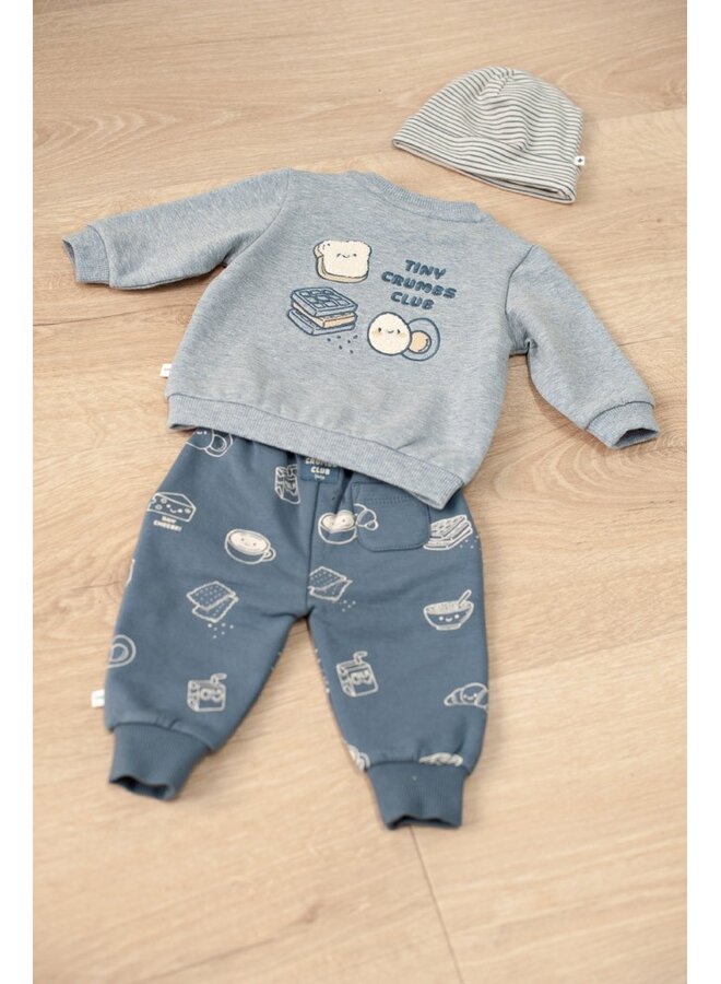 Feetje - Sweater - Breakfast buddy - Blauw melange