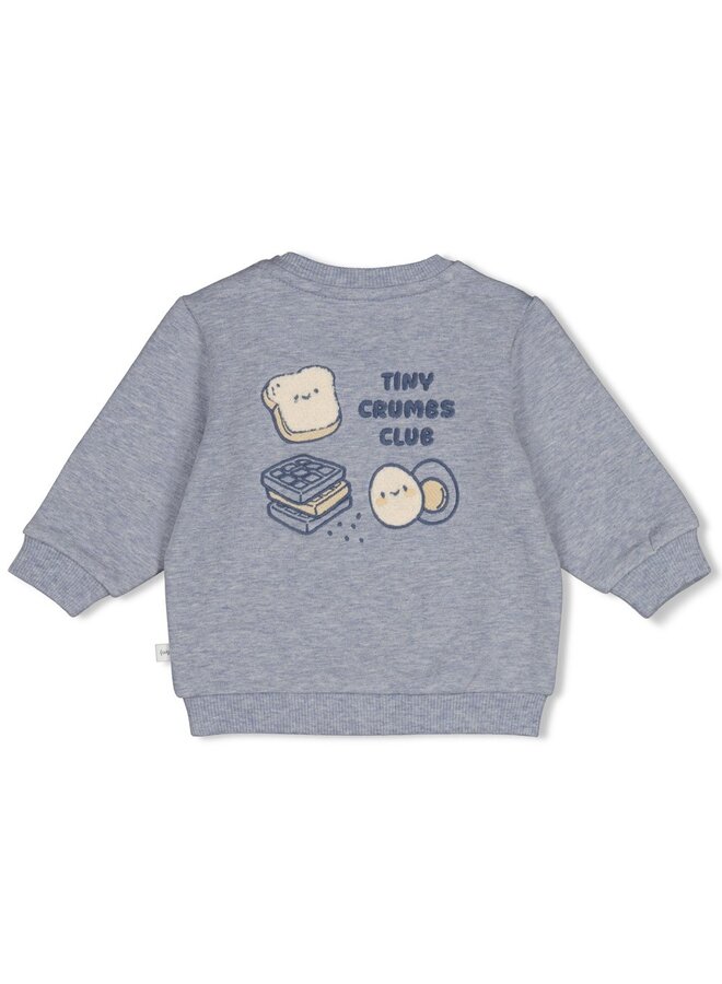 Feetje - Sweater - Breakfast buddy - Blauw melange