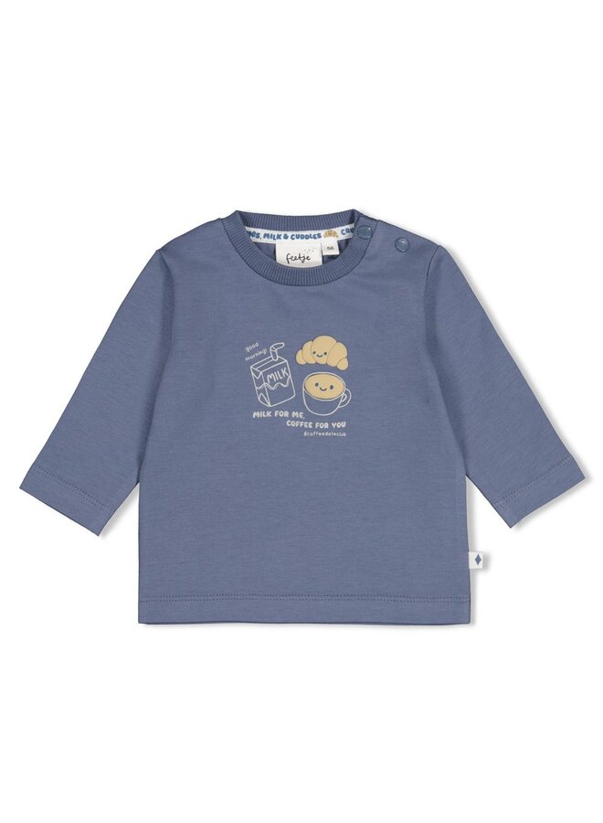 Longsleeve - Breakfast buddy - Blauw