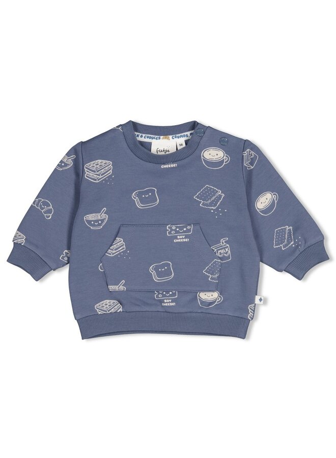Feetje - Sweater AOP - Breakfast buddy - Blauw
