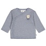 Feetje - Overslagshirt rib - Breakfast buddy - Blauw melange