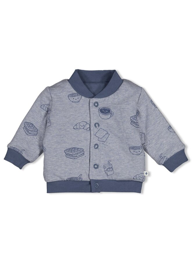 Feetje - Omkeerbaar bomberjack - Breakfast buddy - Blauw