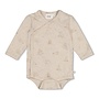 Feetje - Wikkelromper AOP - The cuddle company - Taupe melange