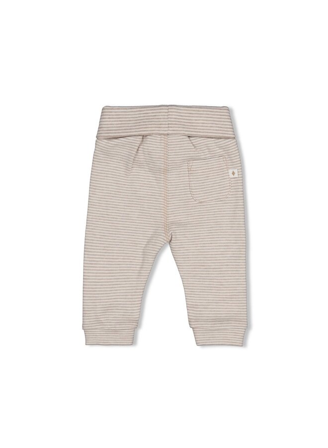 Feetje - Broek streep - The cuddle company - Bruin melange