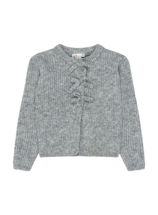 The New - Valencia knit cardigan - Light grey melange