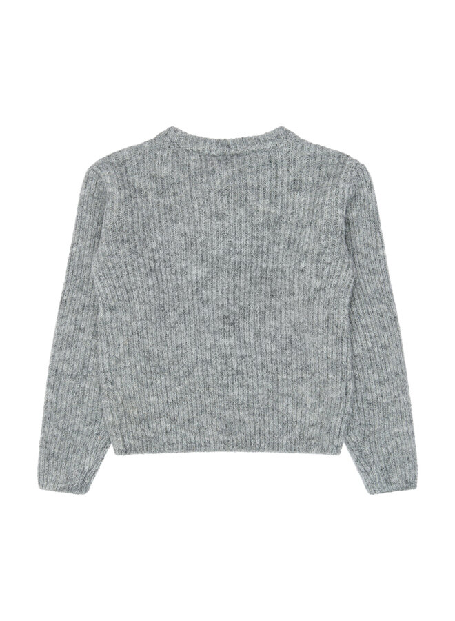 The New - Valencia knit cardigan - Light grey melange