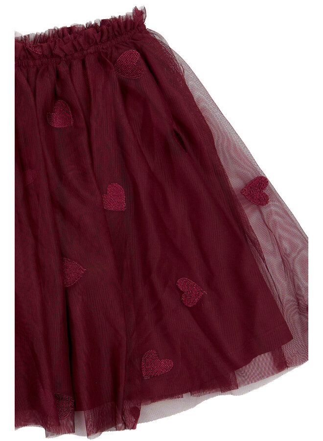 The New - Vohanna mesh skirt - Burgundy emb