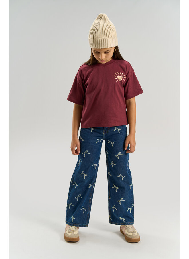 The New - Virginia wide fit jeans - Medium blue denim AOP