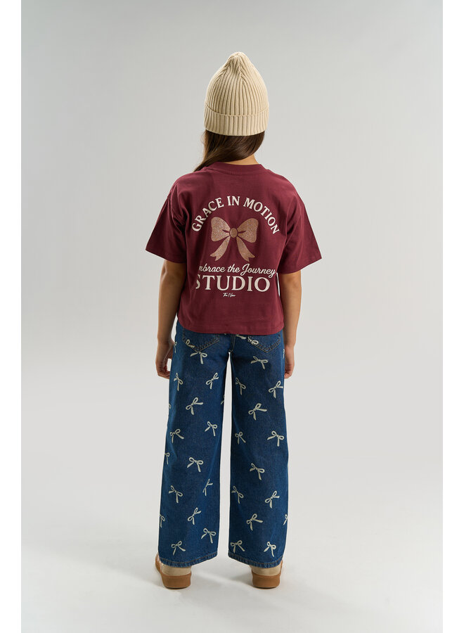 The New - Virginia wide fit jeans - Medium blue denim AOP