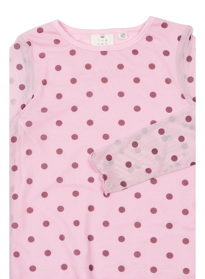 The New - Vandelia mesh tee - Pink lavender AOP