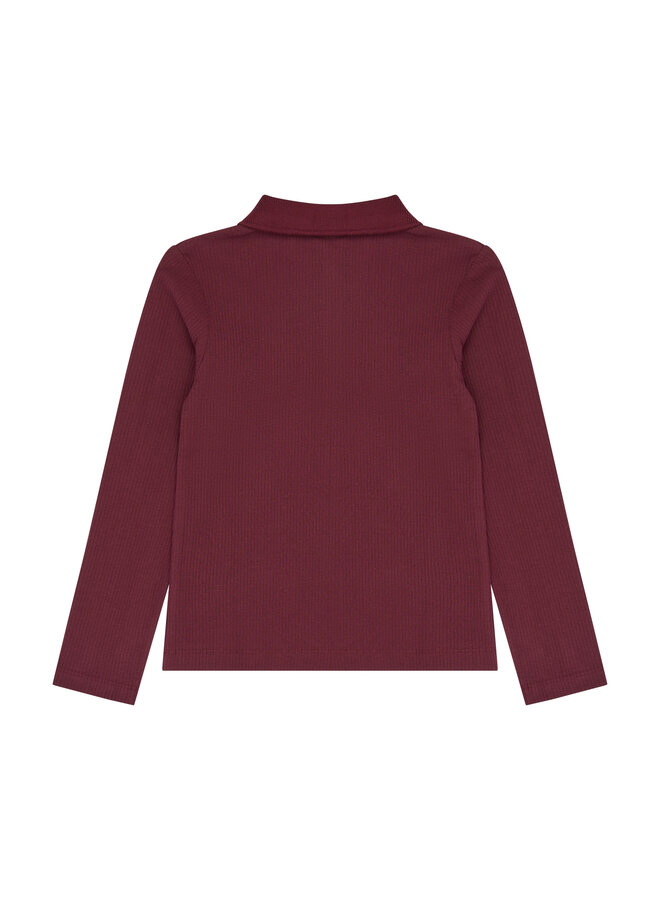 The New - Varena rib polo - Burgundy