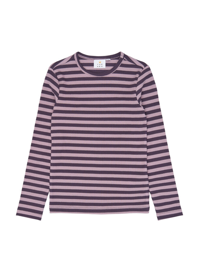 The New - Moore rib tee - Sweet grape striped
