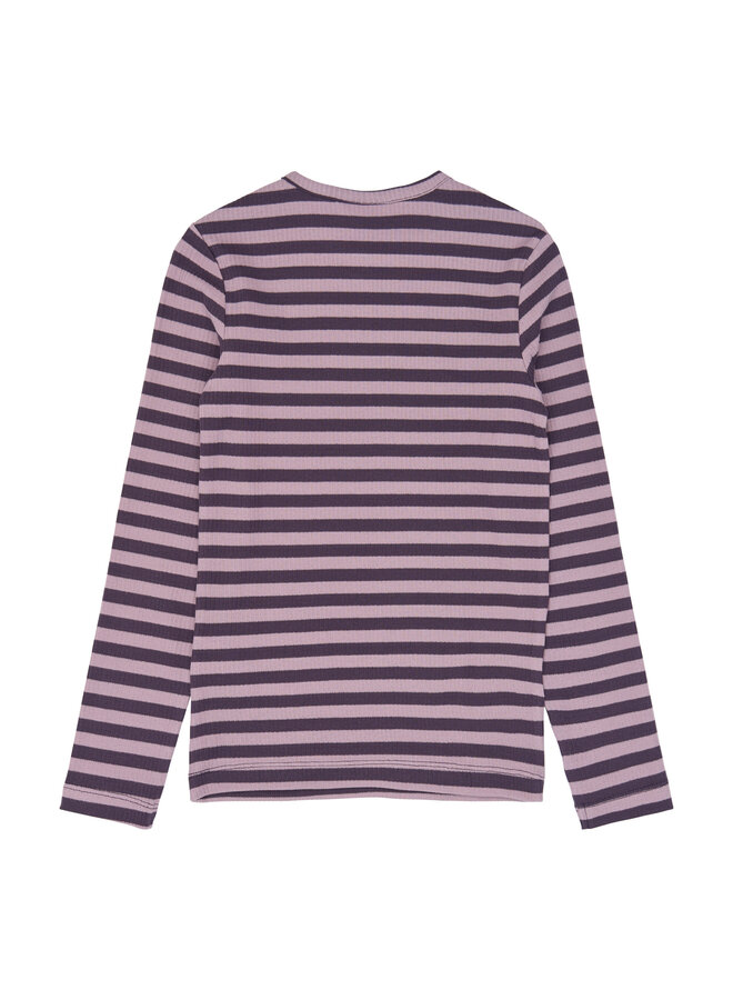 The New - Moore rib tee - Sweet grape striped