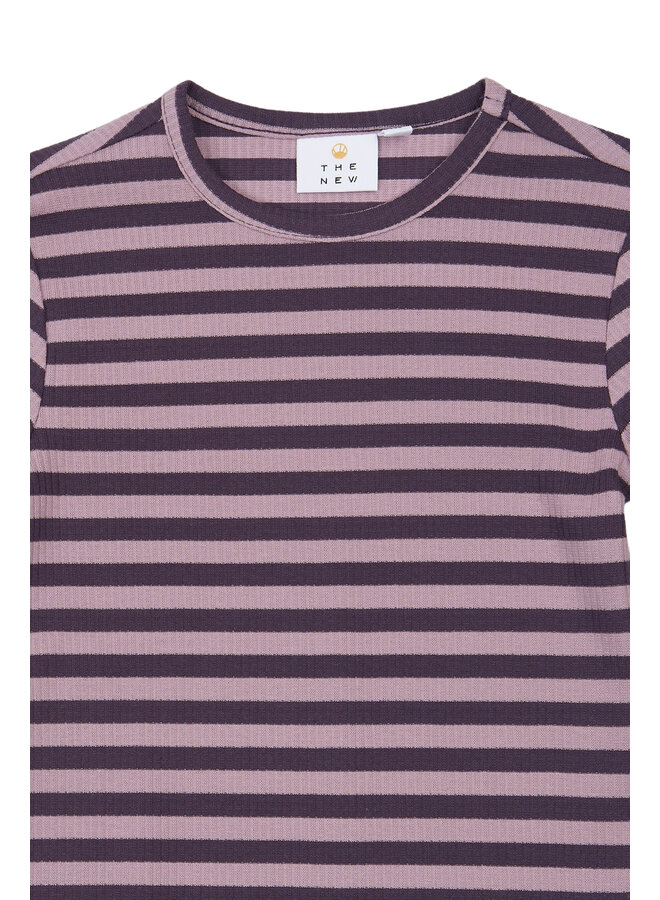 The New - Moore rib tee - Sweet grape striped