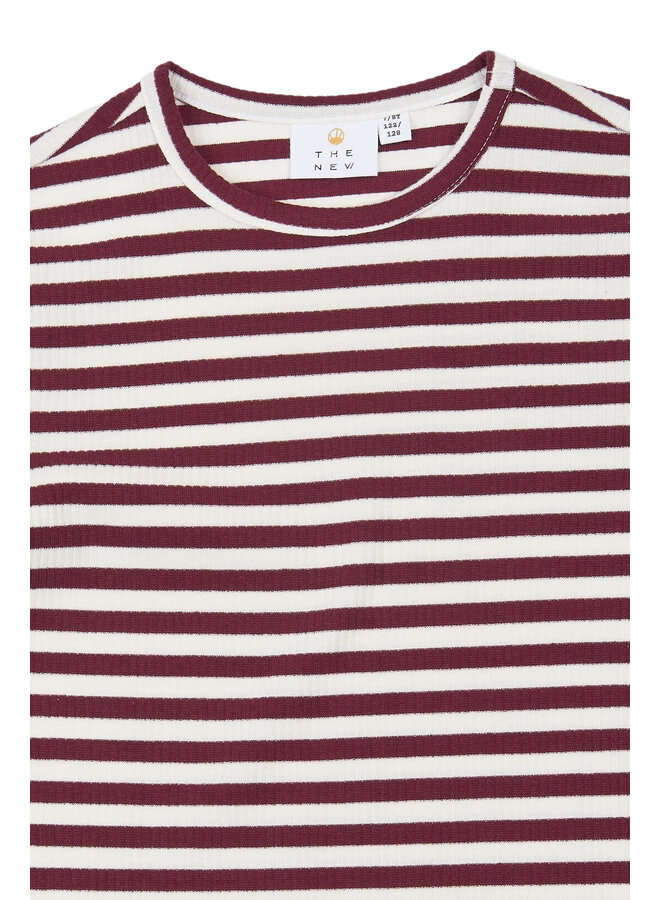 The New - Moore rib tee - Gardenia striped