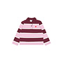 The New - Vidette oversized pique polo - Burgundy striped