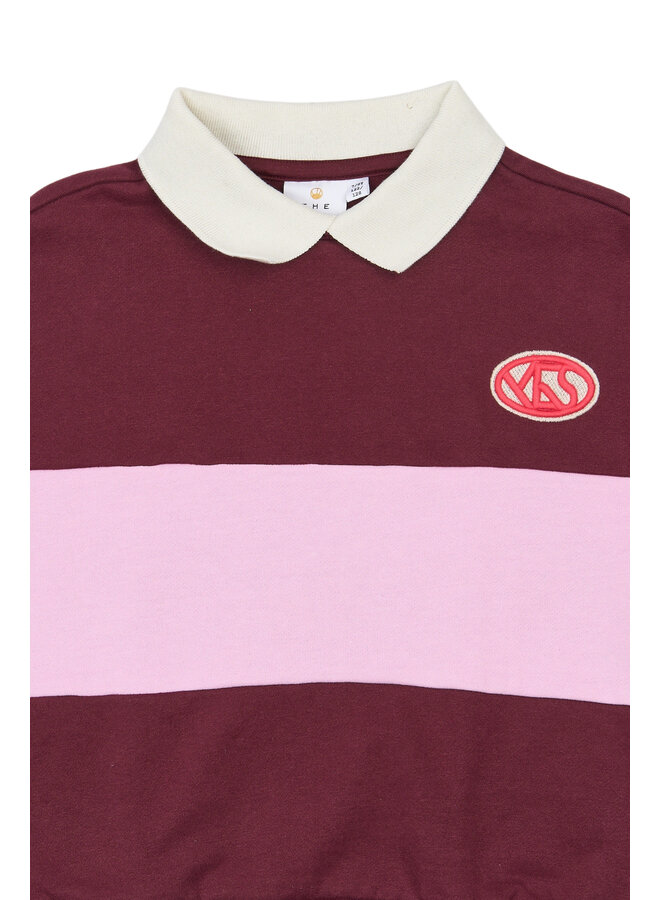 The New - Vaniza oversized polo sweatshirt - Burgundy