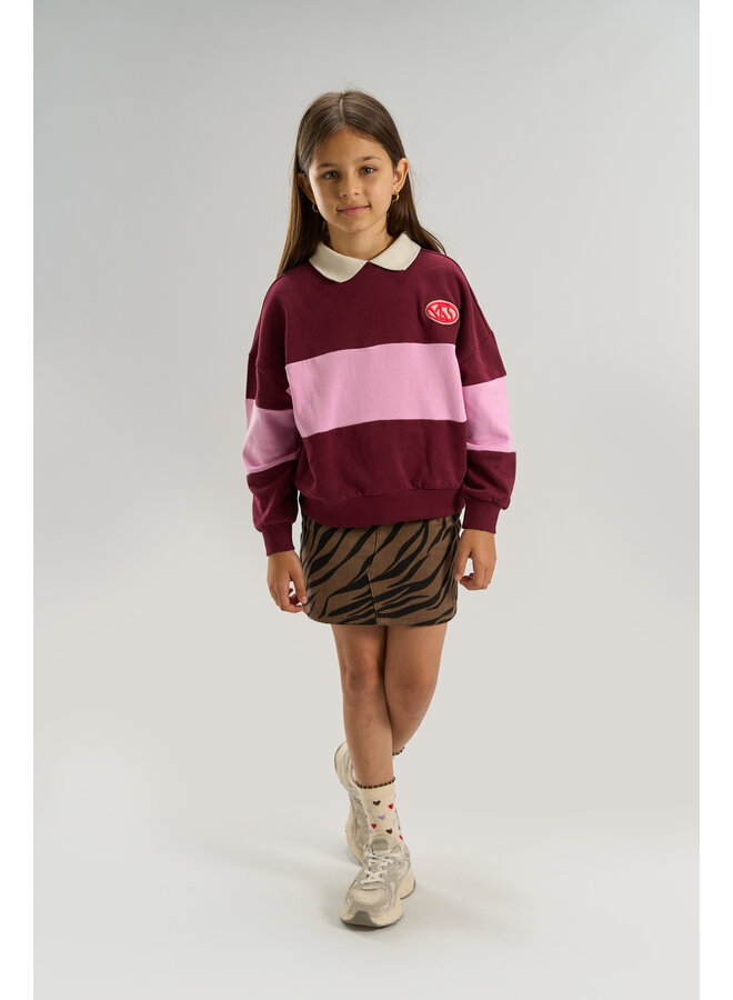 The New - Vaniza oversized polo sweatshirt - Burgundy