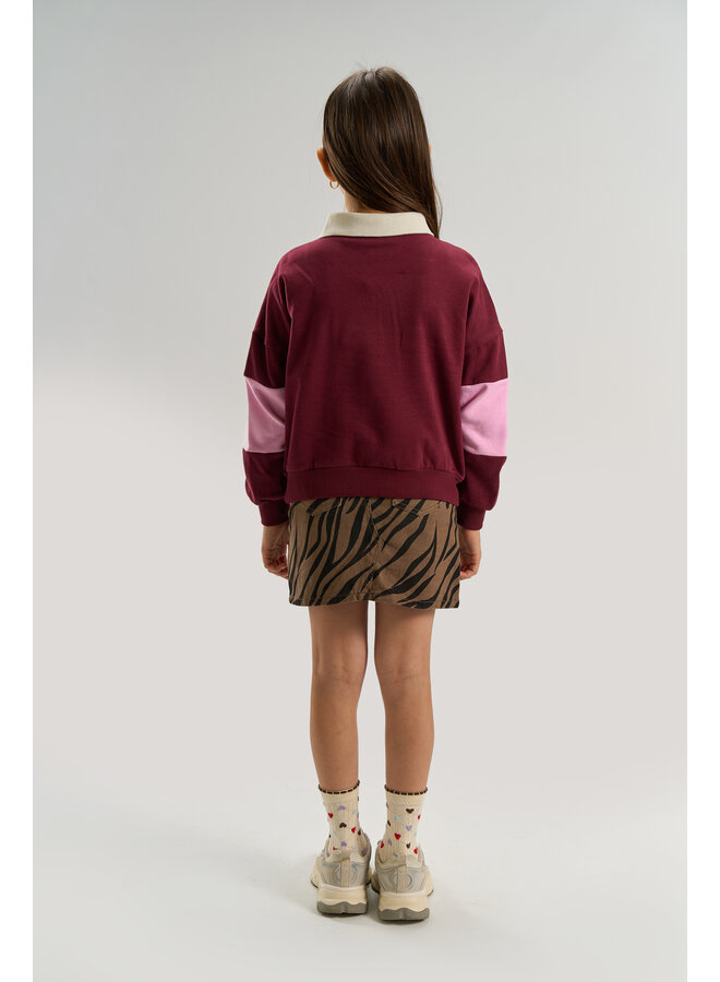 The New - Vaniza oversized polo sweatshirt - Burgundy