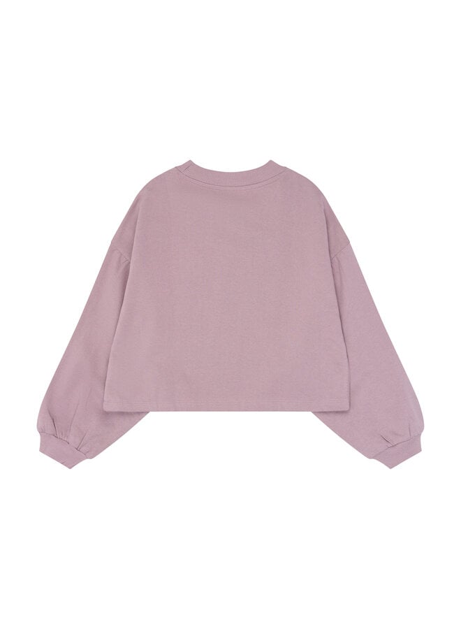 The New - Venus short oversized sweatshirt - Elderberry