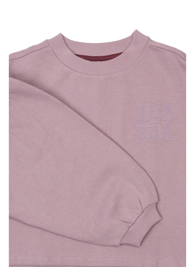 The New - Venus short oversized sweatshirt - Elderberry