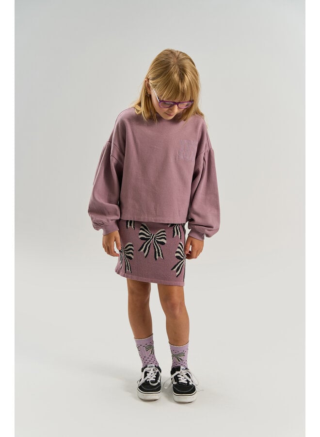 The New - Venus short oversized sweatshirt - Elderberry