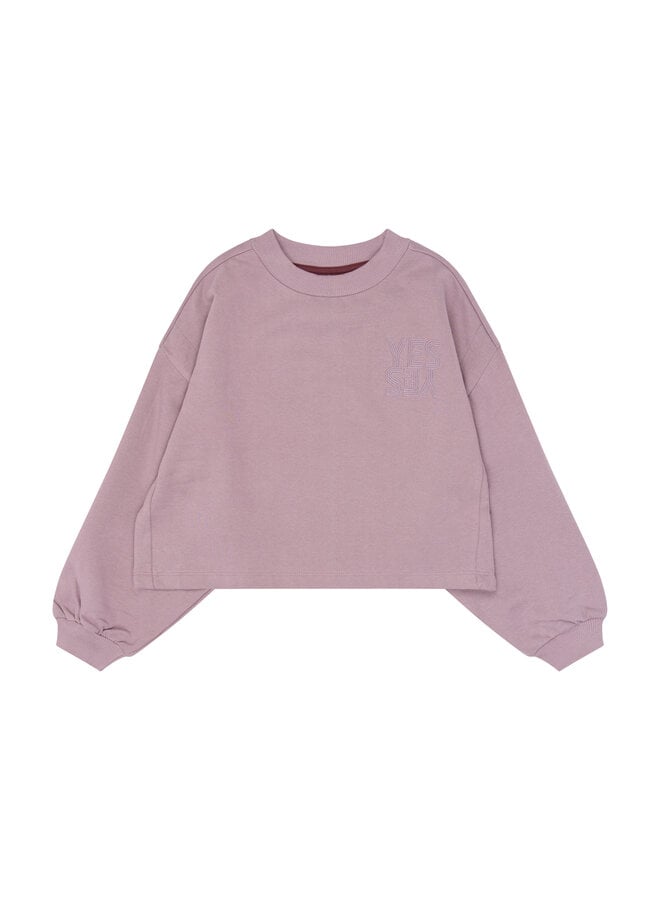 The New - Venus short oversized sweatshirt - Elderberry