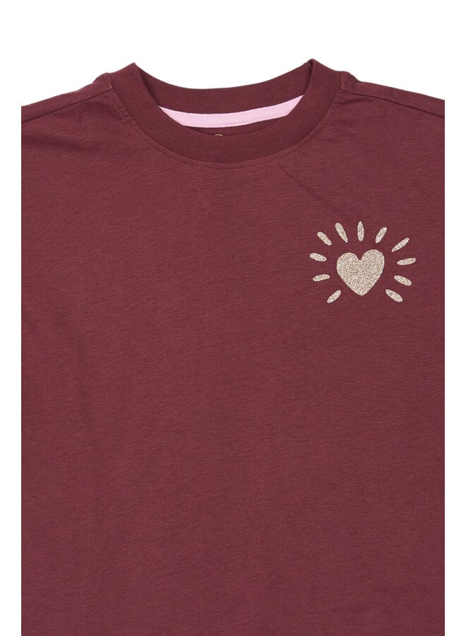 The New - Violetta oversized tee - Burgundy