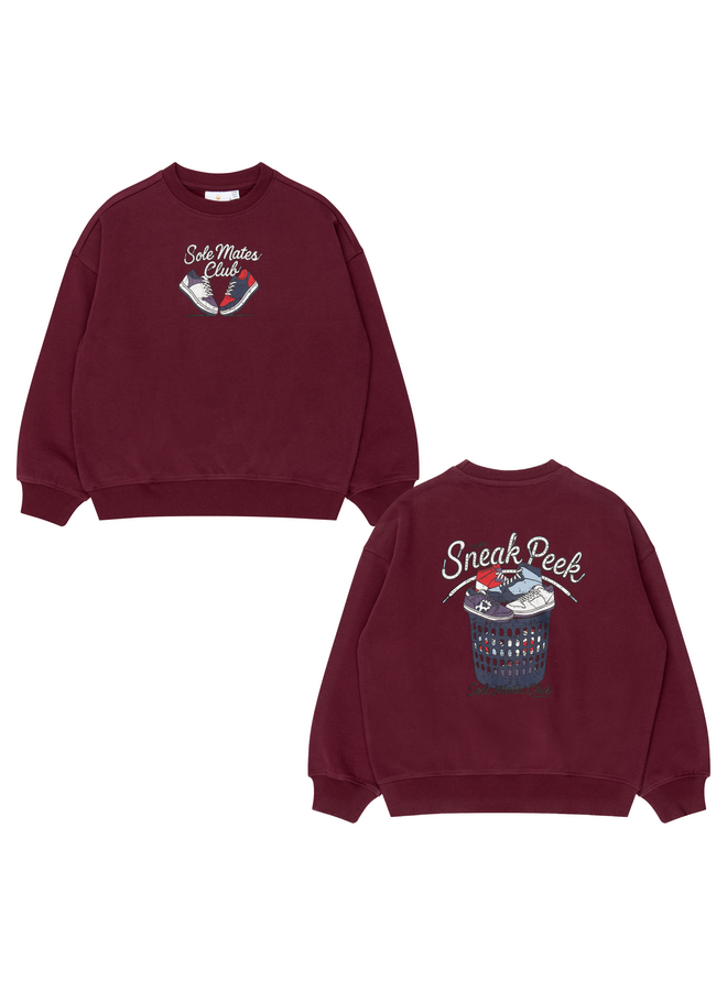 Vitalio oversized sweatshirt - Burgundy
