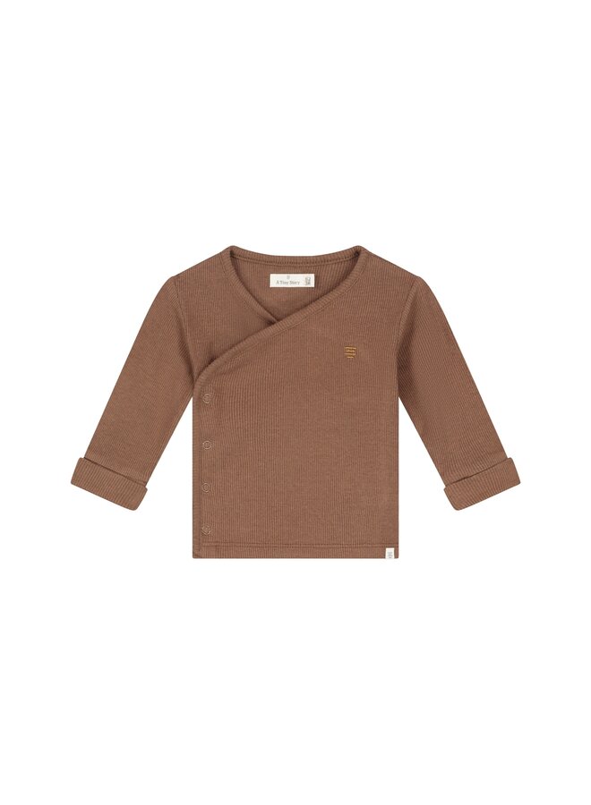 Baby t-shirt long sleeve - Coffee