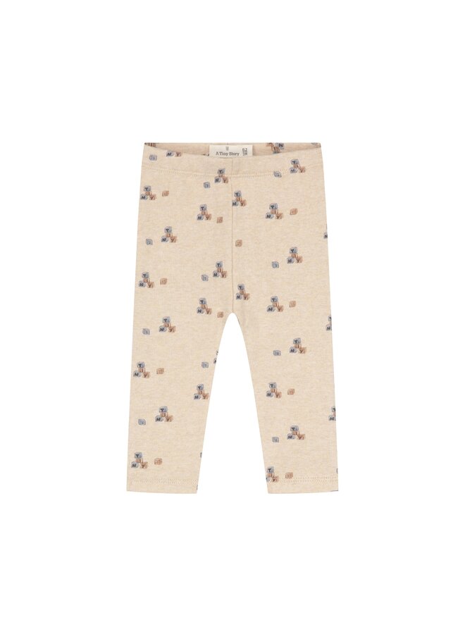 Baby pants blocks - Beige melange