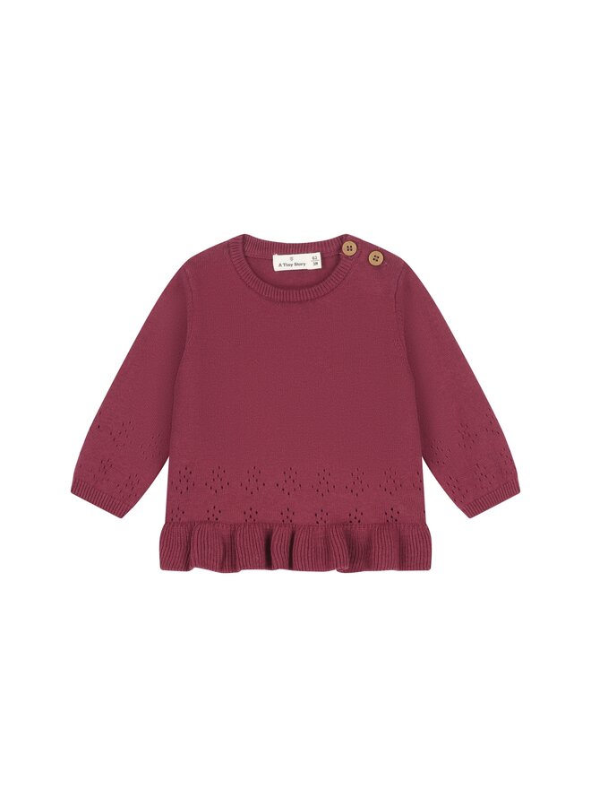 A Tiny Story - Baby pullover - Dark red