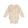 A Tiny Story - Baby romper long sleeve blocks - Beige melange